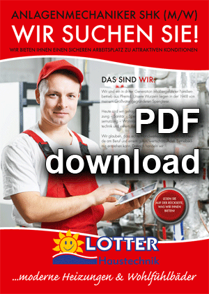 Stellenangebote Heizungs- und Anlagenbau - Firma Lotter Pfreimd